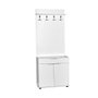 Hanah Home Soporte de Pasillo Blanco con Cajón y Estantes
